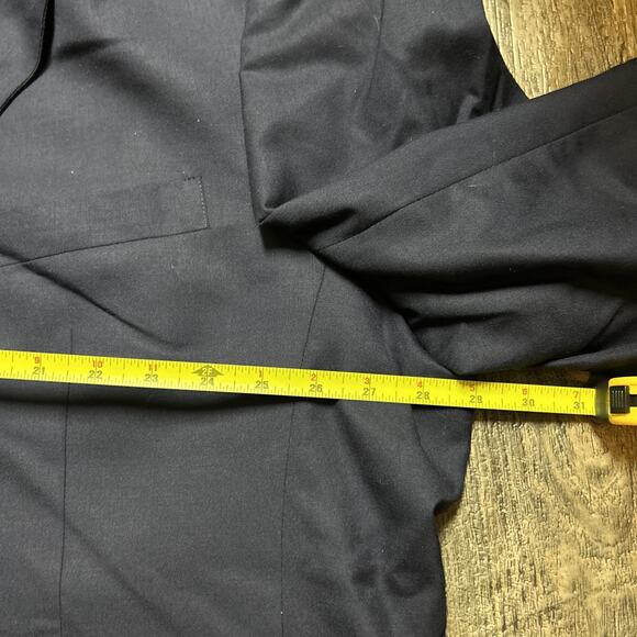 Burberry's Sport Coat Blazer Jacket Men’s 56 Long L Blue Executive Gold Buttons - Picture 6 of 7